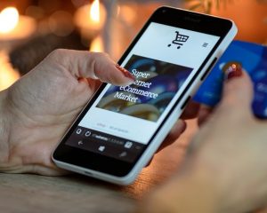 Person using their mobile to shop online